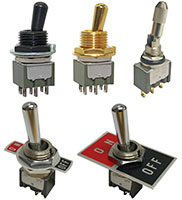NKK Switches M Series Miniature Toggles with ON-OFF Legend Plates