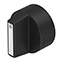 ROTATING KNOB BLACK/WHITE D18 PL